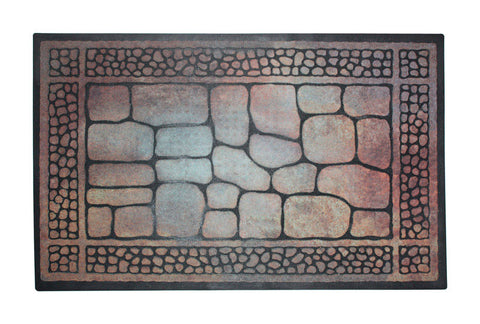 J&M Home Fashions Pebbles Rubber Nonslip Doormat 35 in. L x 23 in. W