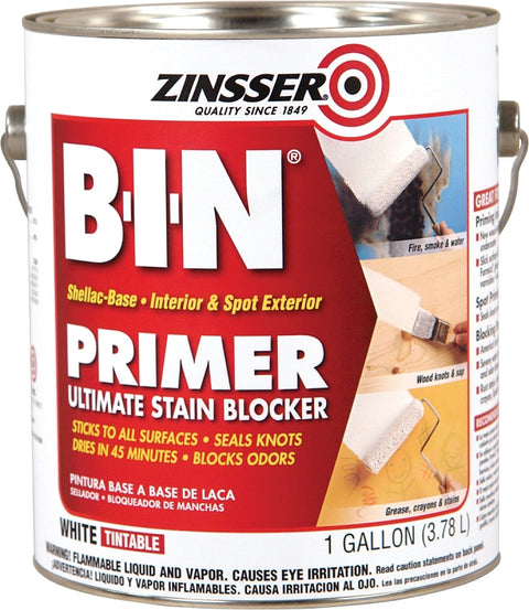 Zinsser 00901 Primer, Oil, Water Base, White, 1 gal, Pack of 2