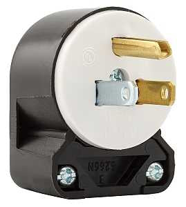 Eaton Wiring Devices 5266 Electrical Plug, 2 -Pole, 15 A, 125 V, NEMA: NEMA 5-15, Black/White