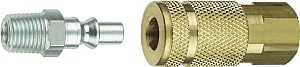 Tru-Flate 13-301 Coupler and Plug Set, 1/4 in