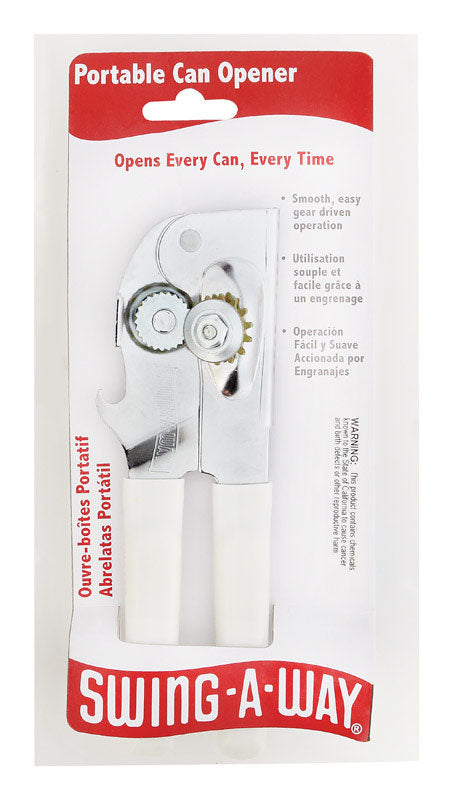 Swing-A-Way White Plated Steel Can Opener