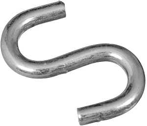 National Hardware N273-417 S-Hook, 1-1/2 in, 40 lb Working Load, 0.177 in Dia Wire, Steel, Zinc, 7/16 in Opening Size, Pack of 50