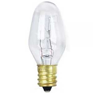Feit Electric BP4C7/4/CAN Incandescent Bulb, Clear Lamp, 7/8 in D x 2-1/8 in H Dimensions, 4 W, C7 Lamp, Pack of 6