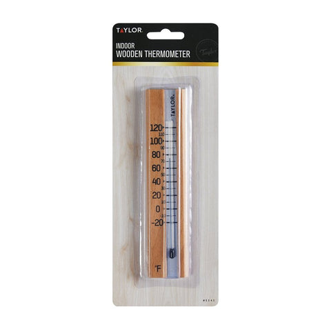 Taylor 5141 Thermometer, -20 to 120 deg F, Wood Casing