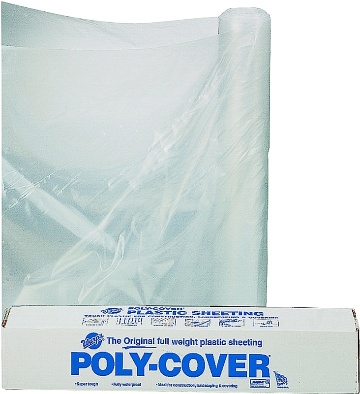 Orgill Poly 4X12-C Poly Film, 100 ft L, 12 ft W, 4 mil Thick, Clear ...