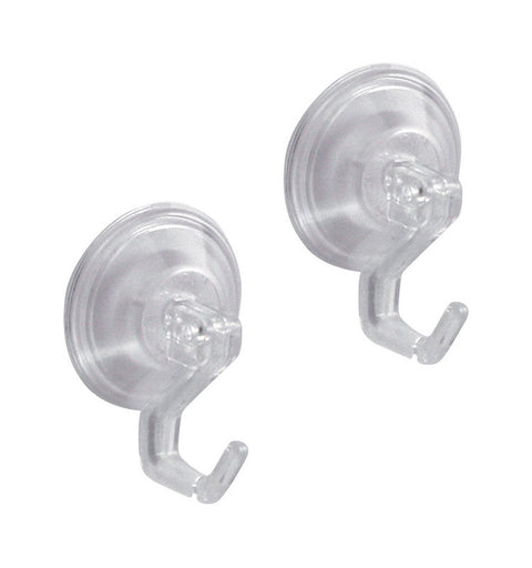 Interdesign Robe Hook 2.8 in. H x 2 in. L x 2 in. W Clear Clear Plastic