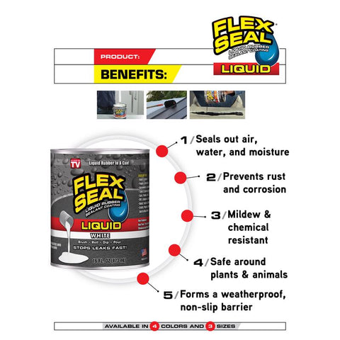 Flex Seal Family of Products Flex Seal Clear Liquid Rubber Sealant Coating 128 fl. oz., Pack of 2