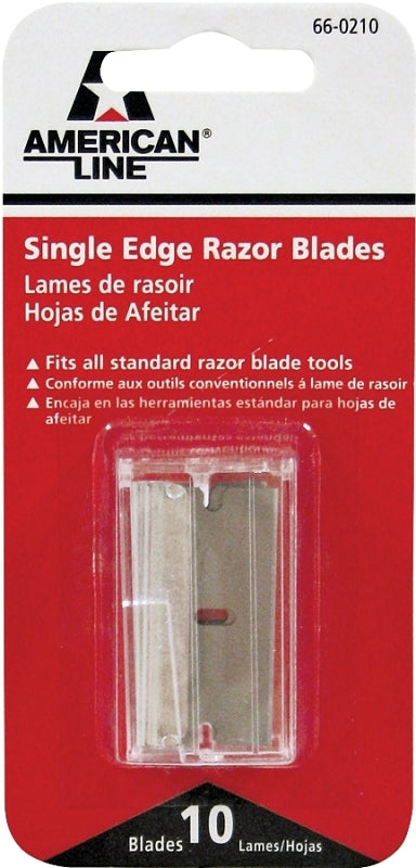 American LINE 66-0210 Single Edge Blade, Two-Facet Blade, 3/4 in W Blade, HCS Blade
