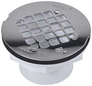 Oatey 42097 Shower Drain, PVC, White, For: 2 in SCH 40 DWV Pipes