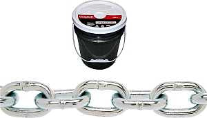 Campbell 014-0423 Proof Coil Chain, 1/4 in, 141 ft L, 30 Grade, Steel, Zinc
