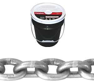 Campbell 0181523 High-Test Chain, 5/16 in, 100 ft L, 3900 lb Working Load, 43 Grade, Carbon Steel, Zinc