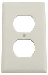 Eaton Wiring Devices 2132W-BOX Receptacle Wallplate, Duplex, Standard-Size, 4-1/2 in L, 2-3/4 in W, 1-Gang, Pack of 25