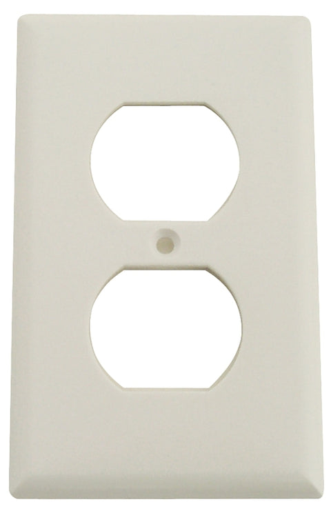 Eaton Wiring Devices 2132W-BOX Receptacle Wallplate, Duplex, Standard-Size, 4-1/2 in L, 2-3/4 in W, 1-Gang, Pack of 25