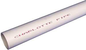 Charlotte Pipe PVC 04007 0600 Pipe, 3/4 in, 10 ft L, SCH 40 Schedule, PVC