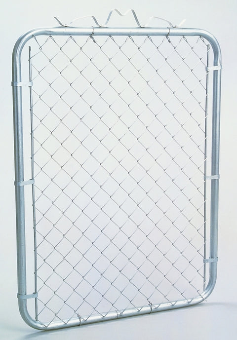 Stephens Pipe & Steel GTB03948 Chain Link Walk Gate, 48 in H Gate, Steel Frame, Steel Mesh, Silver