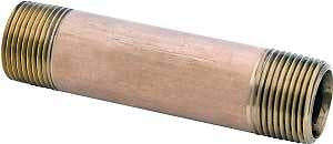 Anderson Metals 38300-1635 Pipe Nipple, 1 in, NPT, Brass, 630 psi Pressure, 3-1/2 in L