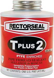 Rectorseal T Plus 2 Series 23431 Thread Sealant, 1 pt, Can, Paste, White