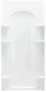Sterling Ensemble 72202100-0 Shower Back Wall, 72-1/2 in L, 36 in W, Vikrell, High-Gloss, Alcove Installation, White