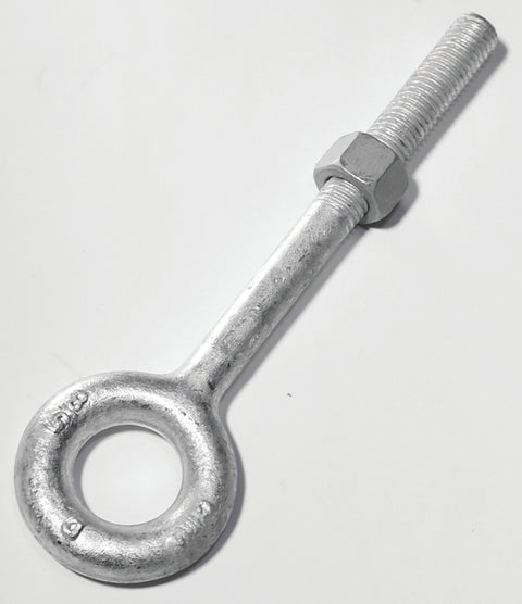 Baron 24-3/8X2-1/2 Eye Bolt, 3/8 in Thread, 1-1/2 in L Thread, 3/4 in ID x 1-1/2 in OD Dia Eye, 2-1/2 in L Shank
