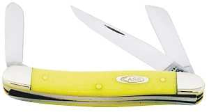 Case 00035 Folding Pocket Knife, 2.57 in Clip, 1.88 in Sheepfoot, 1.71 in Spey L Blade, Vanadium Steel Blade, 3-Blade
