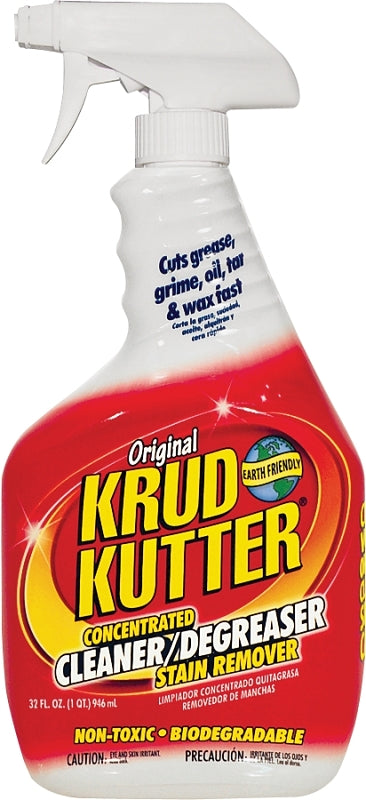 Krud Kutter KK326 Cleaner and Degreaser and Stain Remover, 32 oz, Spray Dispenser, Liquid, Mild