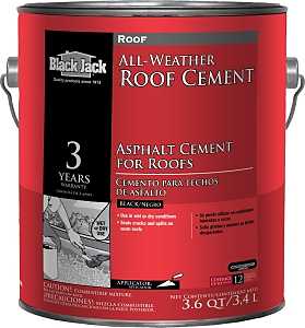 Gardner WET-R-DRI Series 0371-GA Roof Patch, Black, Liquid, 1 gal, Pack of 6