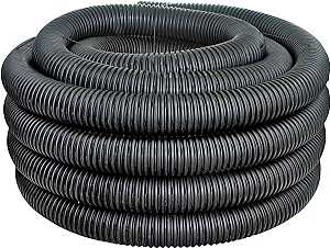 ADS 04010100 Pipe Tubing, Perforated, HDPE, 100 ft L