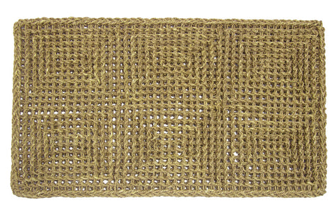 WJ Dennis Natural Seagrass Nonslip Doormat 24 in. L x 14 in. W