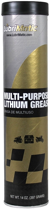 LubriMatic 11315 Lithium Grease, 14 oz Cartridge, Black, Pack of 10