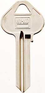 Hy-Ko 11010RU16 Key Blank, Brass, Nickel, For: Russwin and Corbin Cabinet, House Locks and Padlocks, Pack of 10