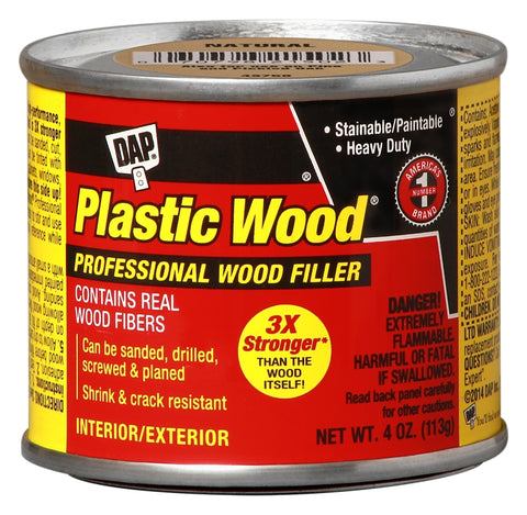 DAP 21502 Wood Filler, Paste, Strong Solvent, Natural, 4 oz