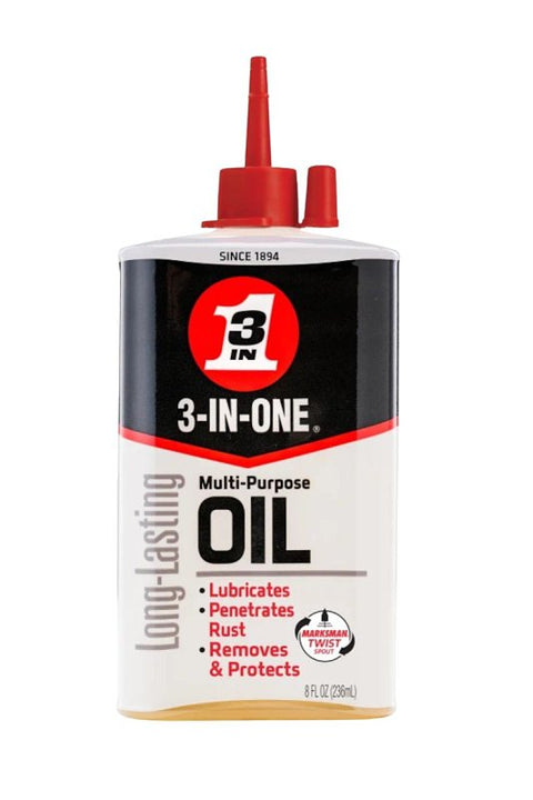 3-In-One 10038 Multi-Purpose Drip Oil, 8 oz Bottle, Liquid