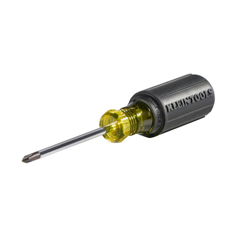 Klein Tools 603-3 Screwdriver, #1 Drive, Phillips Drive, 6-3/4 in OAL, 3 in L Shank, Rubber Handle, Cushion-Grip Handle