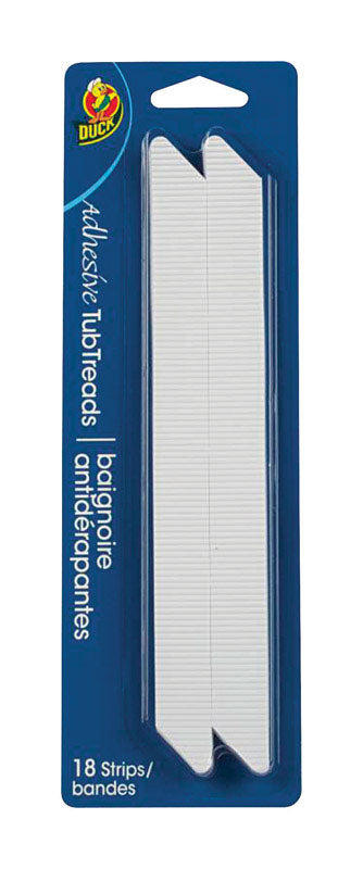 Duck 0.3 in. L x 0.5 in. W White Tub Safety Treads