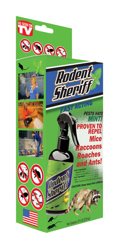 Rodent Sheriff As Seen on TV For Mice, Raccoons, Roaches, Ants Animal Repellent Liquid 8 oz.
