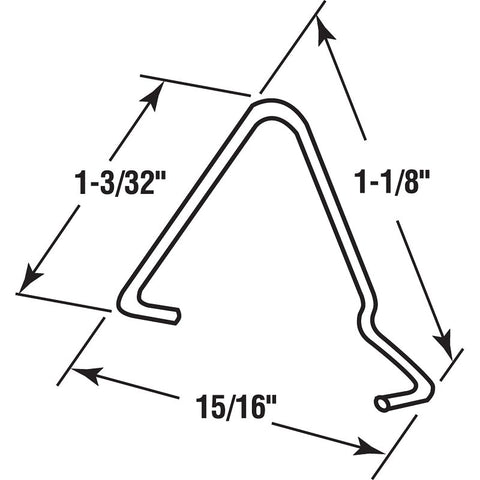 Make-2-Fit PL 14856 Sash Glazing Clip, Steel