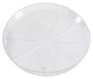 Gardener's Blue Ribbon VS10VUS Planter Saucer, 10 in Dia, Vinyl, Clear, Pack of 50
