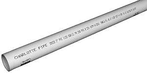 Charlotte Pipe PVC 23155 0600HC Pipe, 1/2 in, 10 ft L, PVC