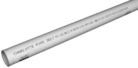 Charlotte Pipe PVC 23155 0600HC Pipe, 1/2 in, 10 ft L, PVC