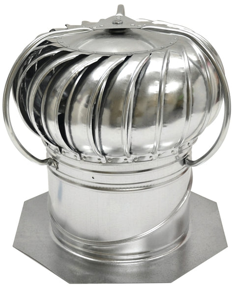 Master Flow GC12E Rotary Turbine Ventilator, External, 12 in Dia Throat, Steel, Mill