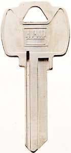Hy-Ko 11010FA2 Key Blank, Brass, Nickel, For: Falcon Cabinet, House Locks and Padlocks, Pack of 10