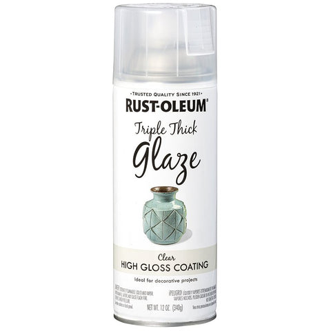 Rust-Oleum 301416 Triple Thick Glaze Paint, Flat/Matte, Clear, 12 oz, Aerosol Can