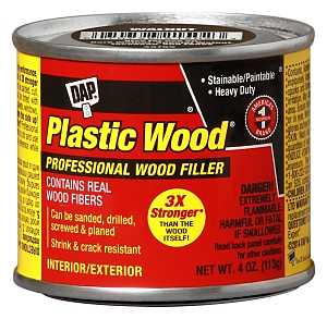 DAP Plastic Wood 21434 Wood Filler, Paste, Strong Solvent, Walnut, 4 oz