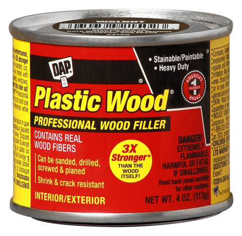 DAP Plastic Wood 21434 Wood Filler, Paste, Strong Solvent, Walnut, 4 oz