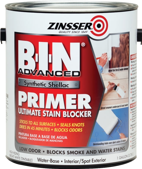 Zinsser 270976 Primer, Flat, White, 1 gal, Can, Pack of 2