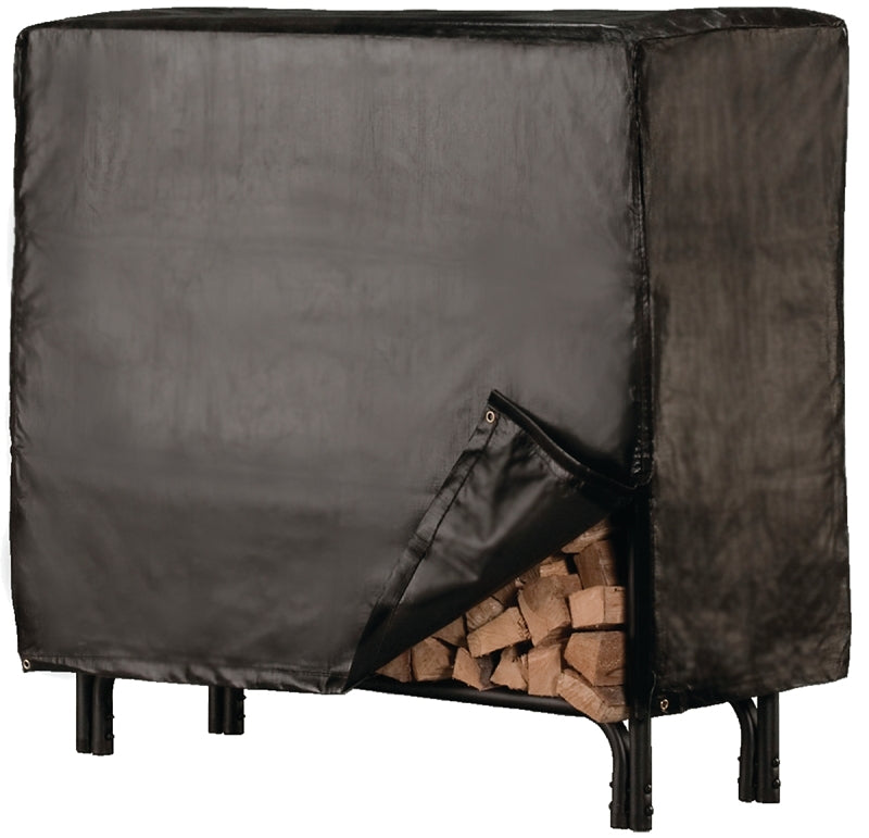 Shelter SLRCD-XL Log Rack Cover, 100 in L, 21 in W, Vinyl, Black ...