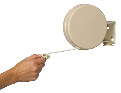 Household Essentials 40 ft. L White Plastic Retractable Clothesline