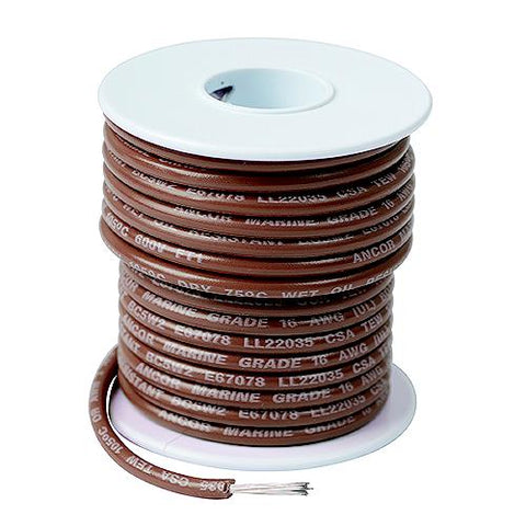 Ancor 101810 Marine Grade  Tinned Copper Primary Wire, #16 AWG, 100', Tan
