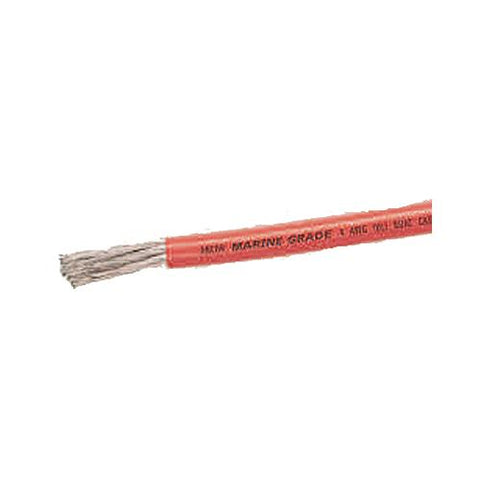Ancor 116505 Marine Grade Tinned Copper Battery Cable, 1/0 AWG, 50', Red