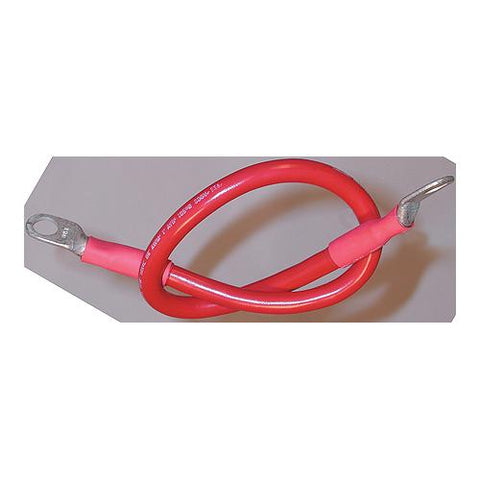 Ancor 189145 Marine Grade Tinned Copper Battery Cable Assembly, 2 AWG, 32″, Red